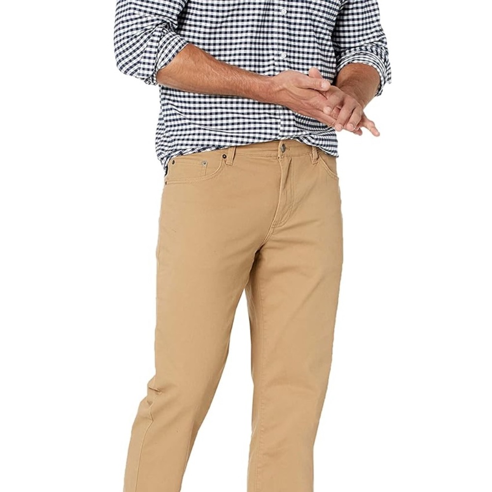 Excellent - Amazon Essentials Men's Straight Fit Stretch Twill Pants - 31x29
